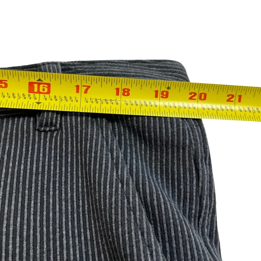 Betabrand Mens Pinstripe Straight Leg Trousers‎ Grey White 36x30 Dress Pants